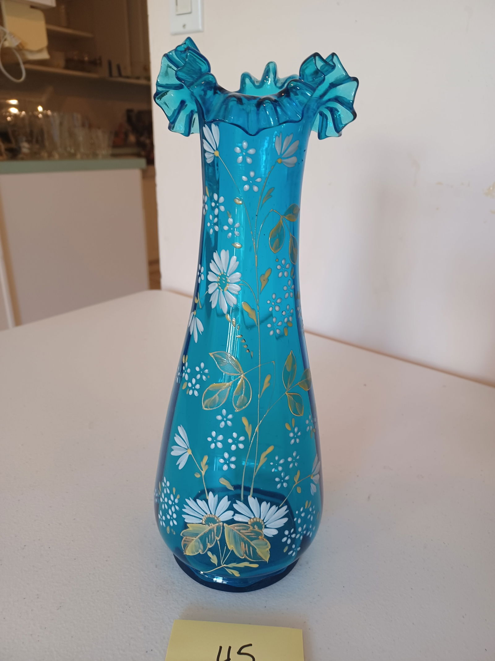 Beautiful Hand Painted Fenton Vase: Beautiful Hand Painted Fenton Vase