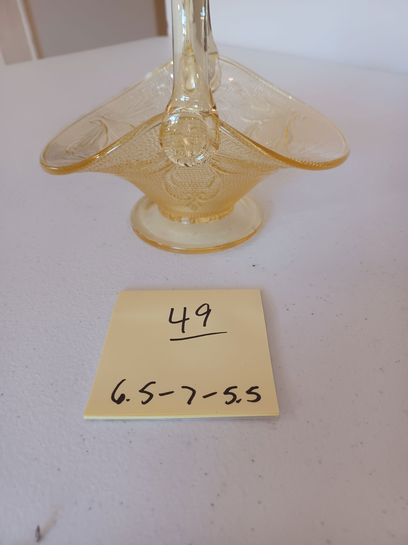 Fenton Yellow Basket - 2