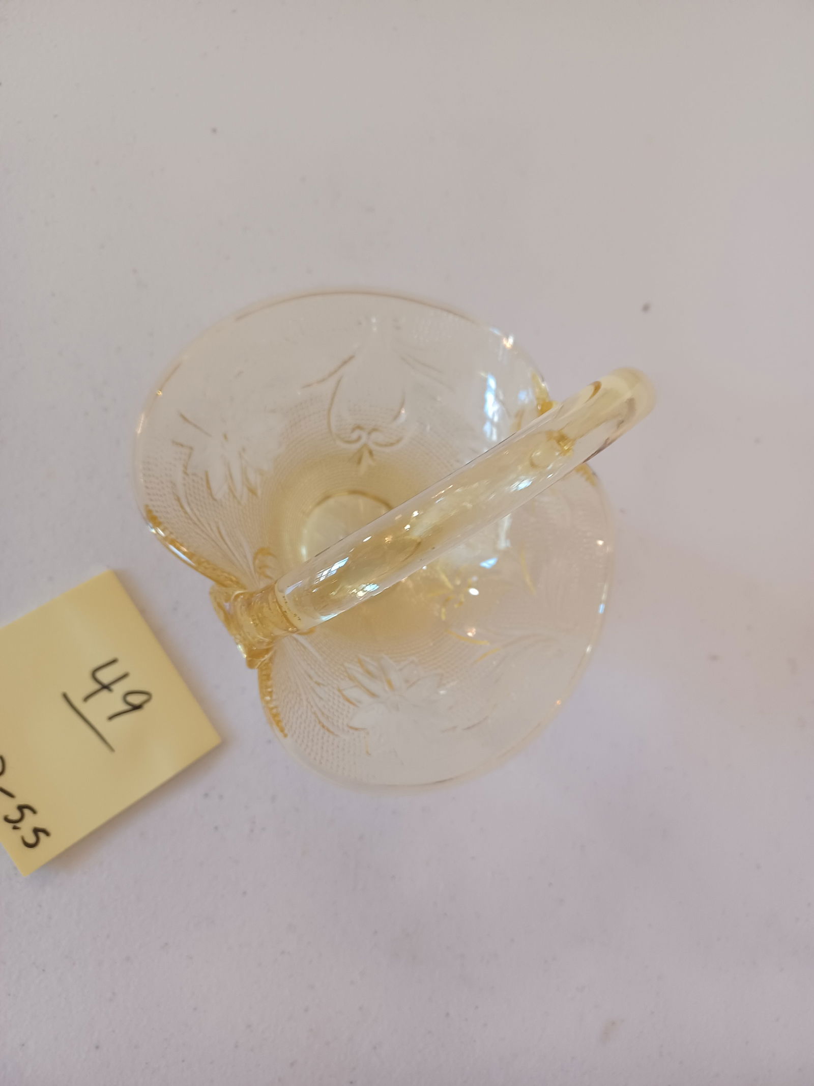 Fenton Yellow Basket - 3