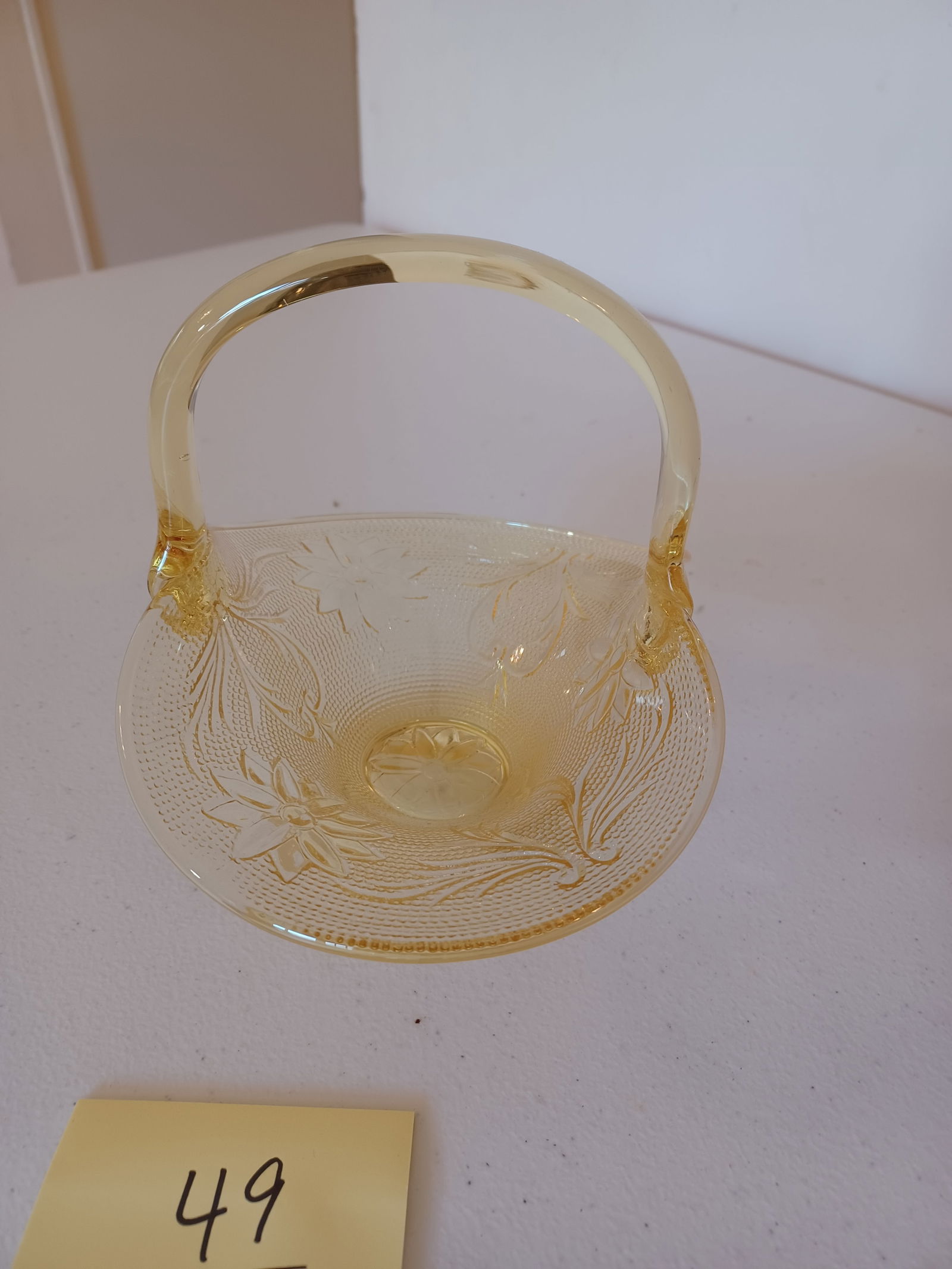 Fenton Yellow Basket - 5