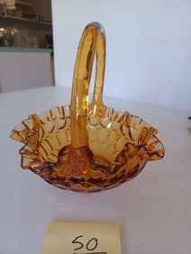Fenton Amber Basket