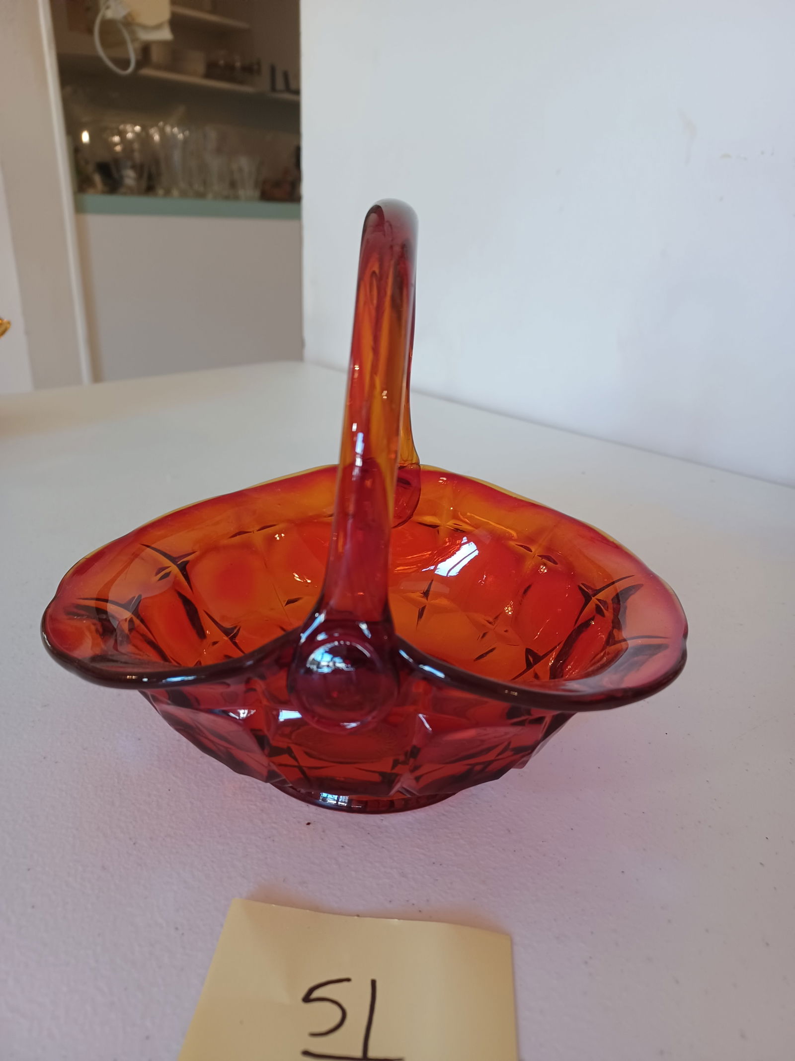 Beautiful Amberina Fenton Basket: Beautiful Amberina Fenton Basket