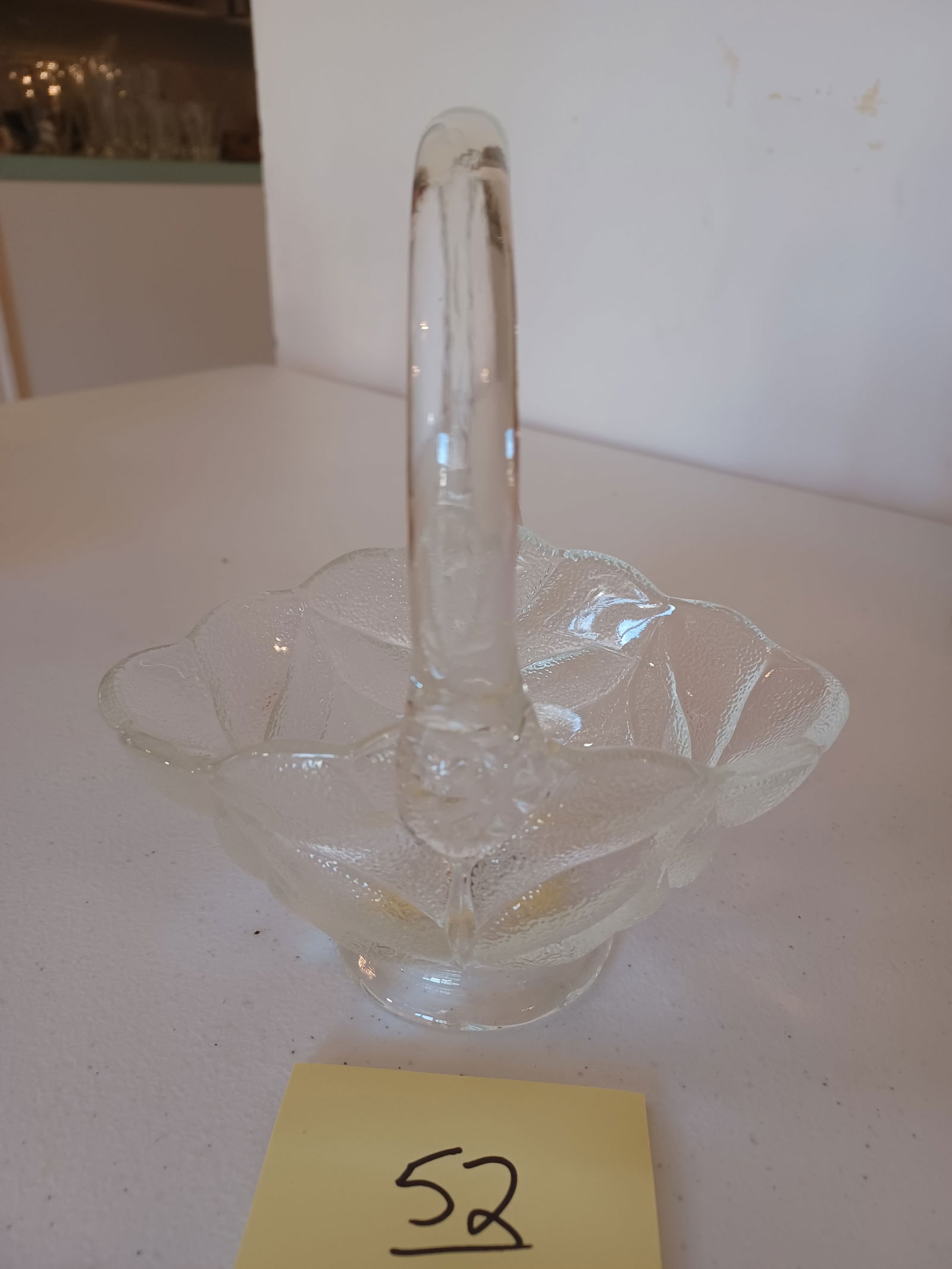 Fenton Clear Glass Basket: Fenton Clear Glass Basket