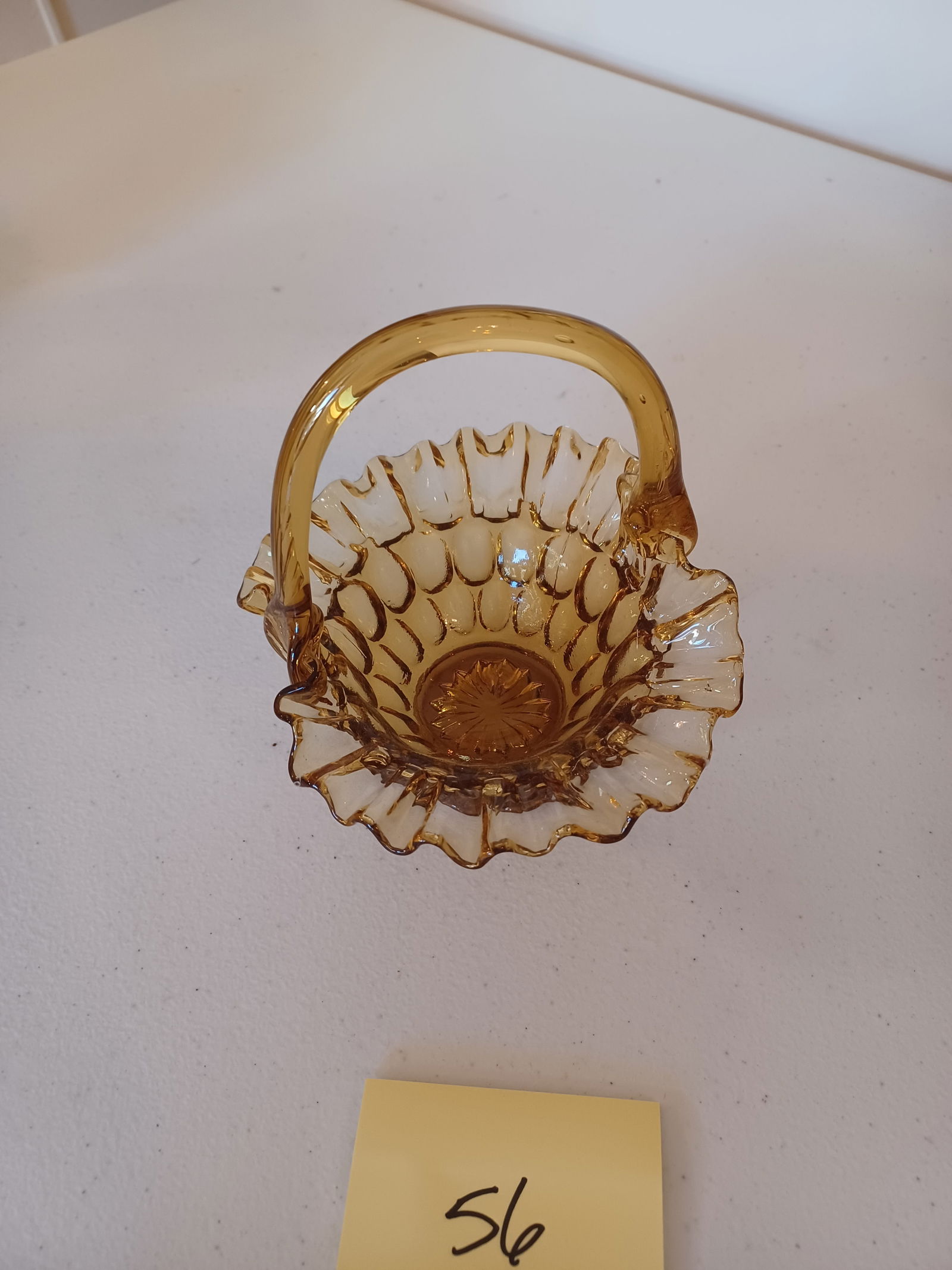 Fenton Amber Basket - 3