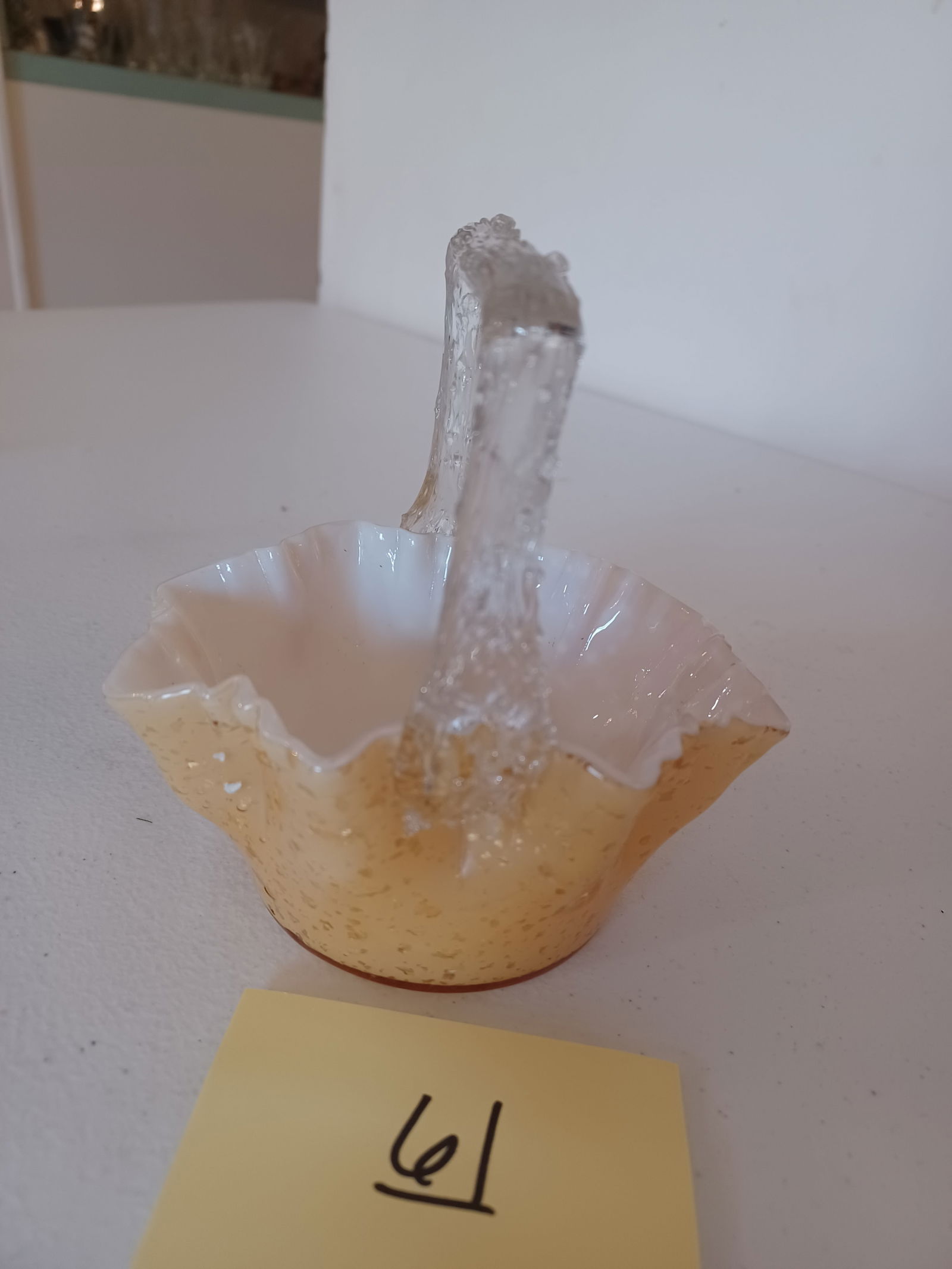 Artglass basket / Gold Flakes: Artglass basket / Gold Flakes