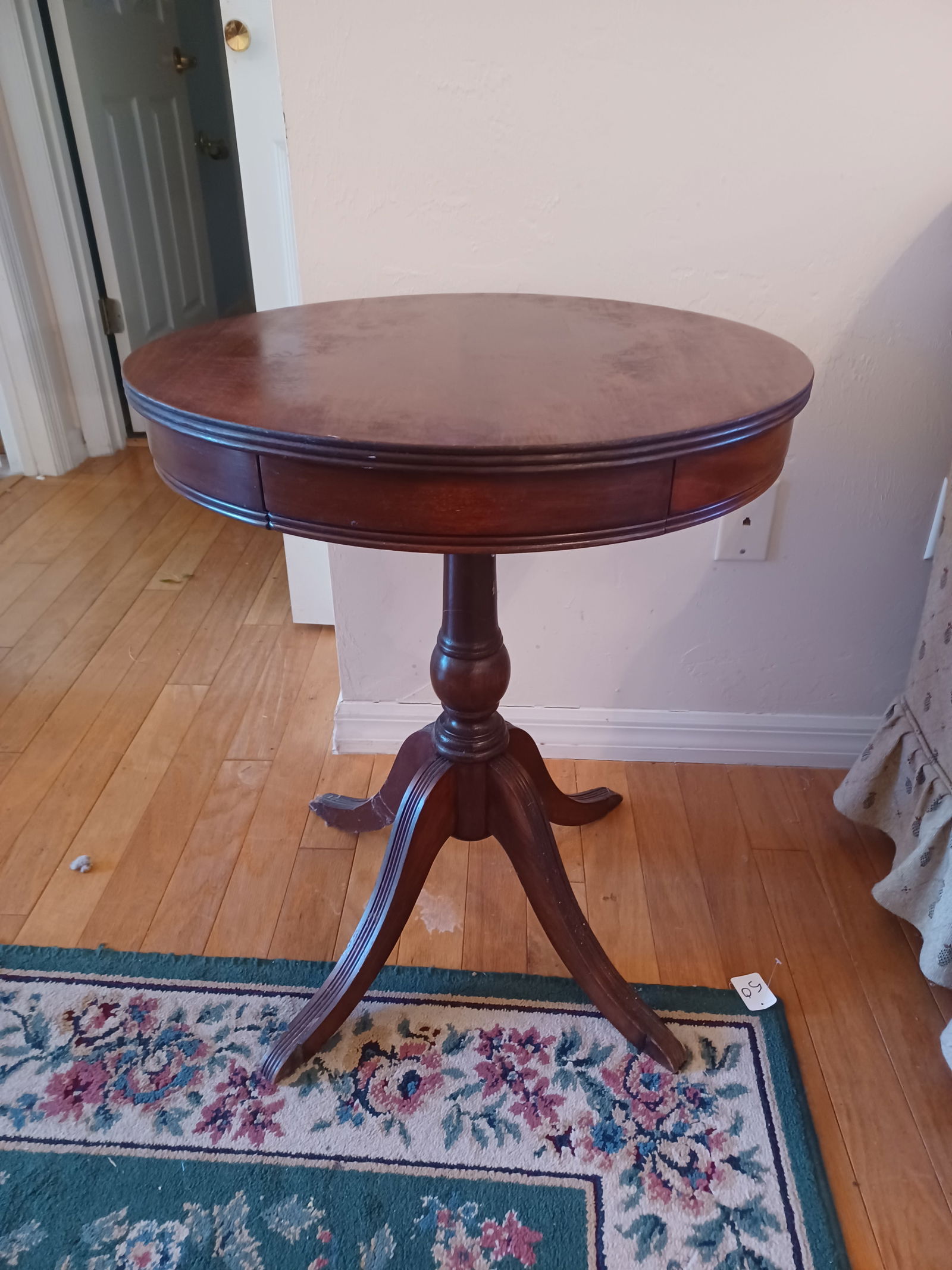 1940s Mahogany Drum Table: 1940s Mahogany Drum Table
