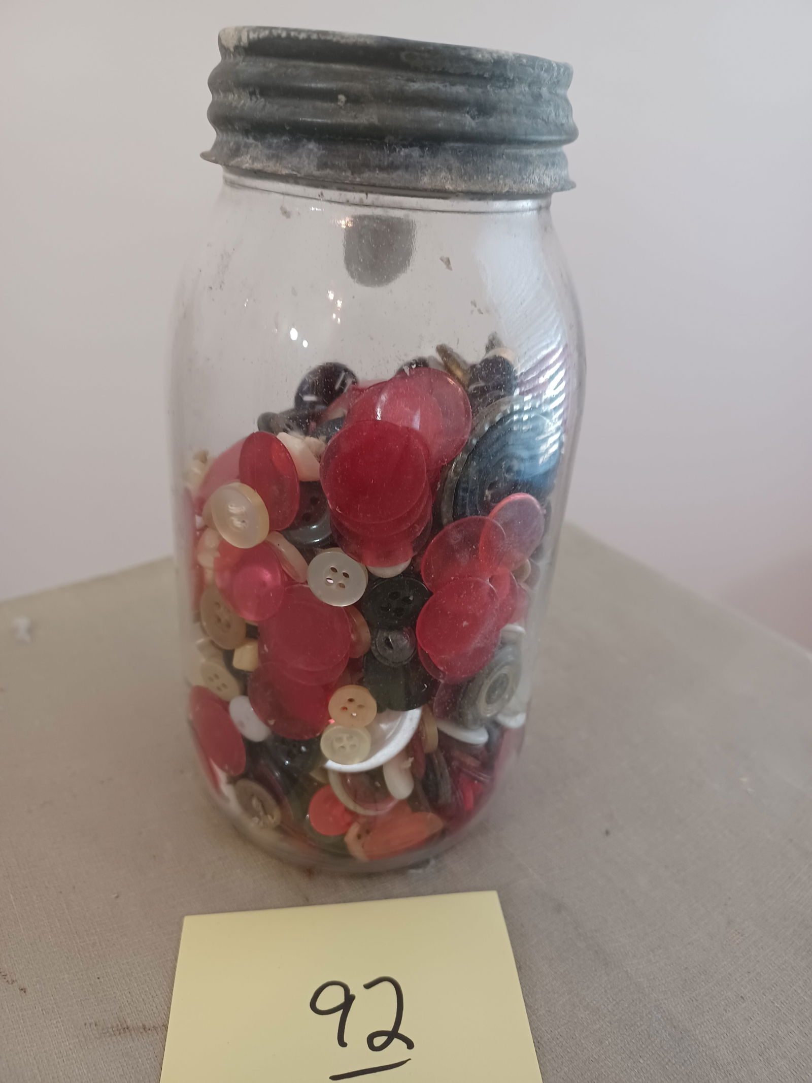 Vintage Jar of Buttons: Vintage Jar of Buttons