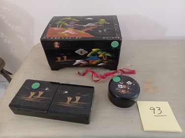 Asian Lacquered Jewelry Boxes