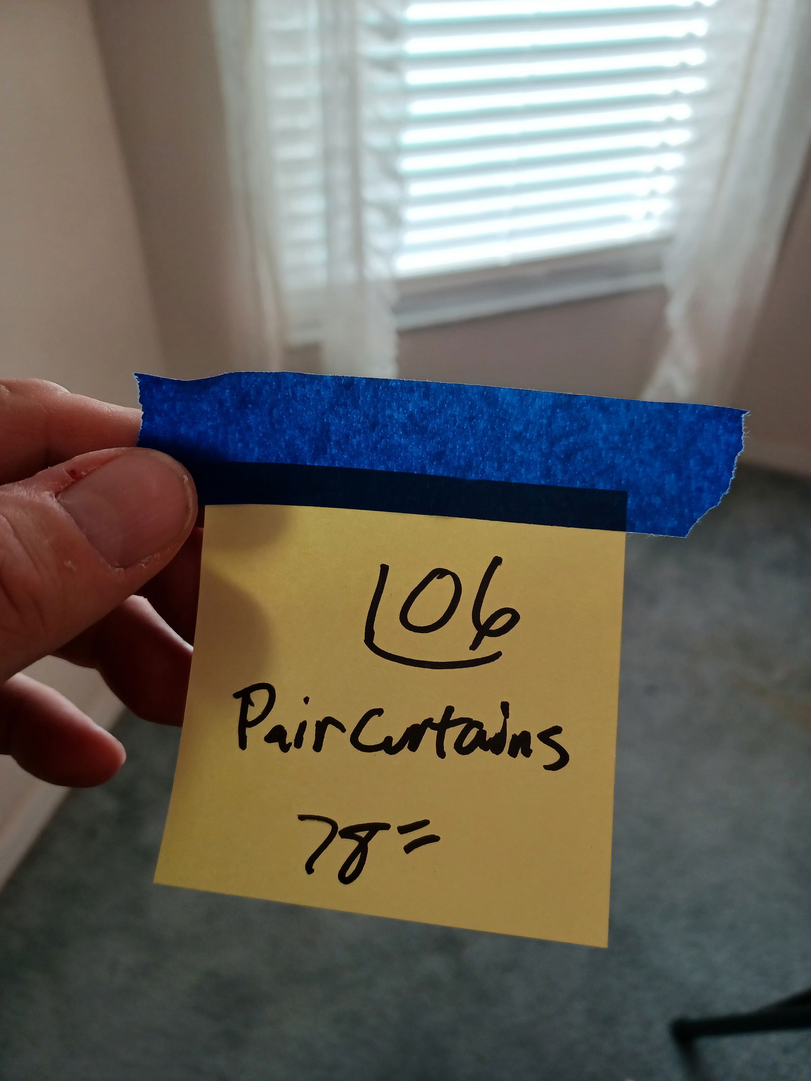 Pair of Lace Curtains 78inch length - 2