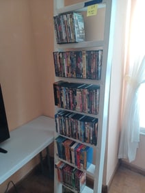 Large lot of DVDs & VHS / Ladder Rack not included