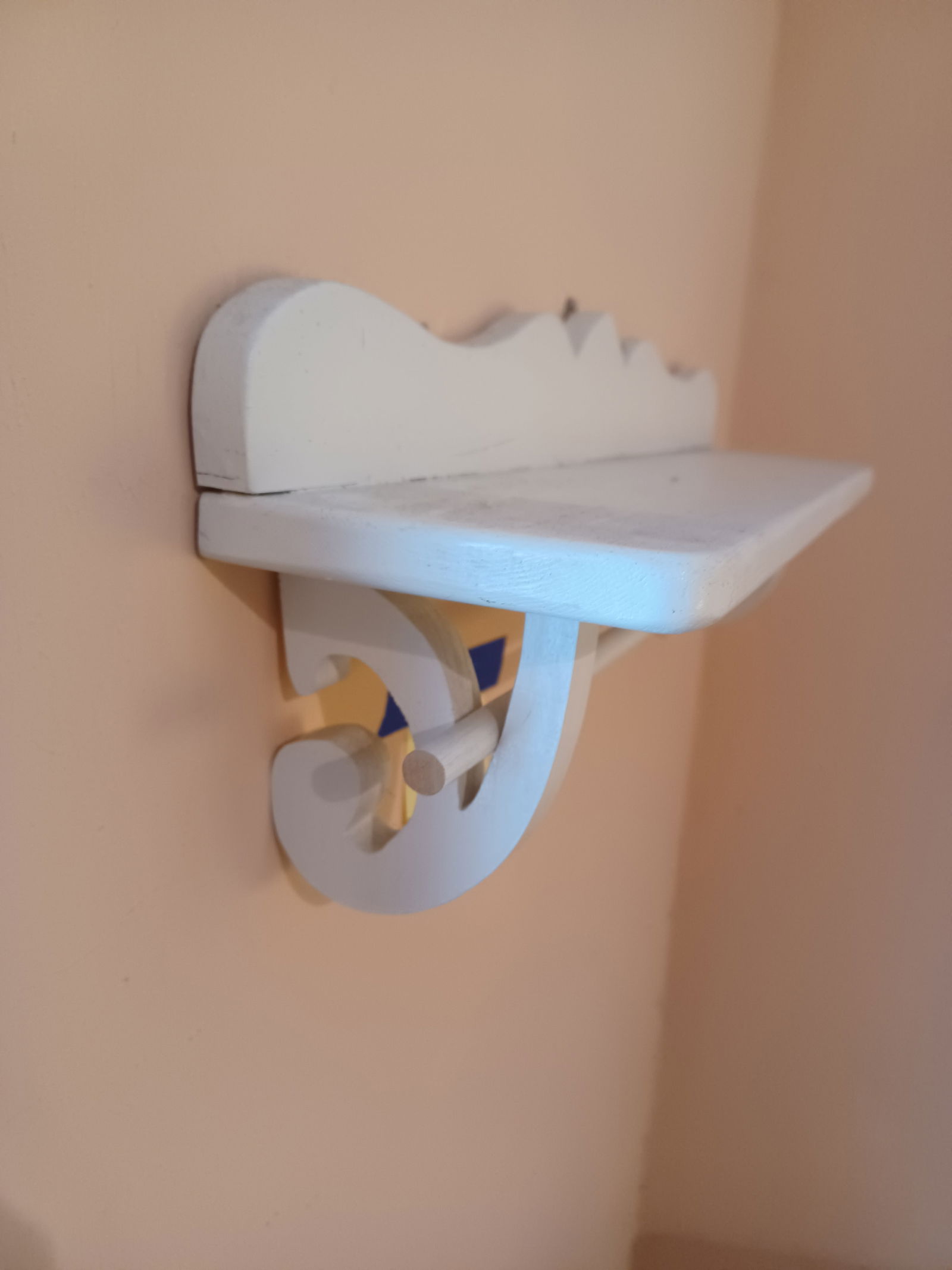 White Wood Wall Shelf - 3