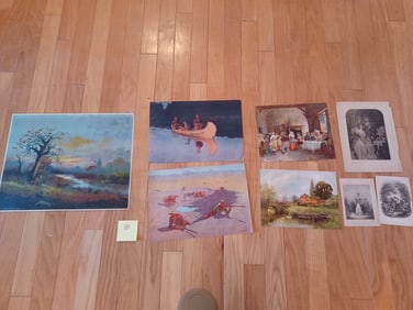 Lot of 8 unframed Prints