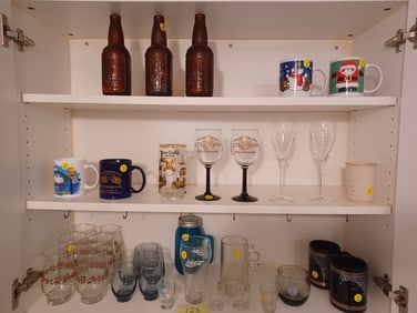 Large Glass Lot everthing shown in cabinets