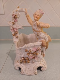 Beautiful German Bisque Figurine Planter