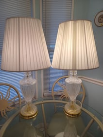 Pair of Beautiful Glass Lamps