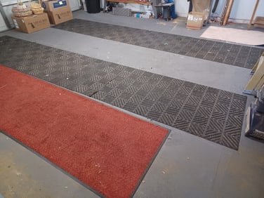 Lot of 3 Garage Rugs / Great shape minimal wear / as seen