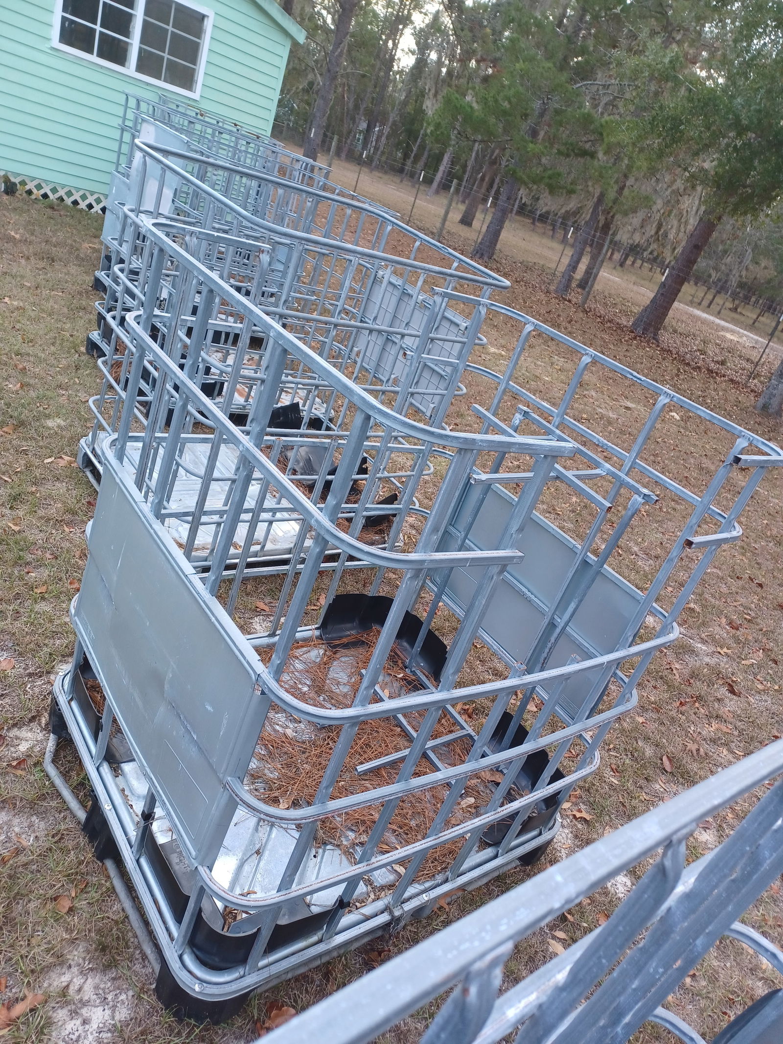 Lot of 9 Metal Crates / originally used to ship chemicals/ repurpose for your needs - 3
