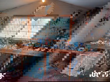 Shop lot everything shown on walls, on countertop, cabinets under counter / built in bench not