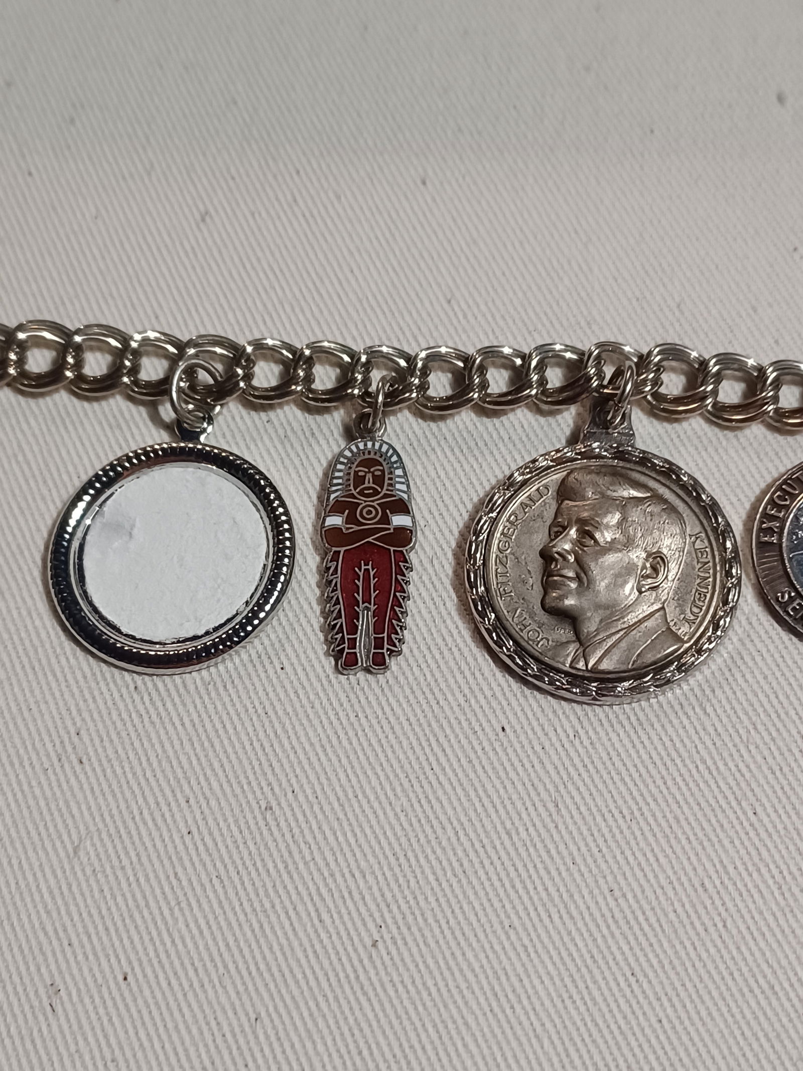 Charm Bracelet with a few Sterling Charms - 3