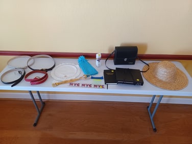 Mixed Lot Belts, Hat, DVD player, etc