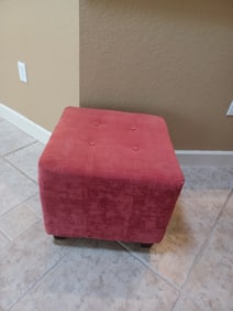 Contemporary Microfiber Footstool / as seen