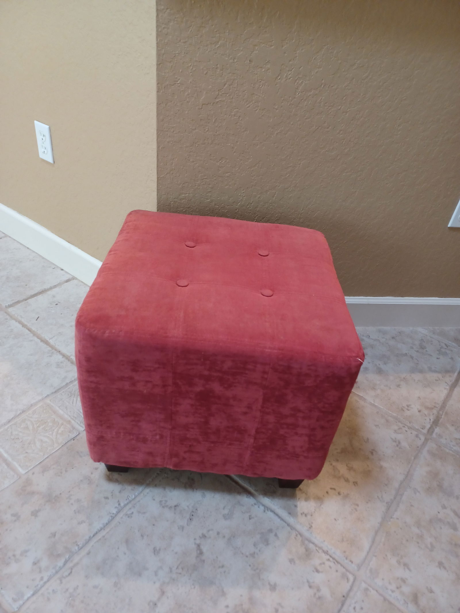 Contemporary Microfiber Footstool / as seen: Contemporary Microfiber Footstool / as seen