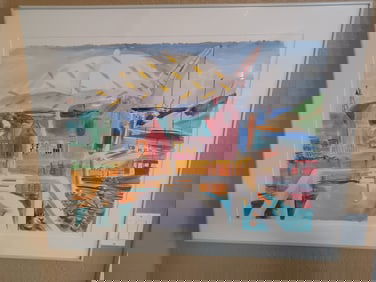 Vibrant Watercolor by Judi Ratenberg / Signed