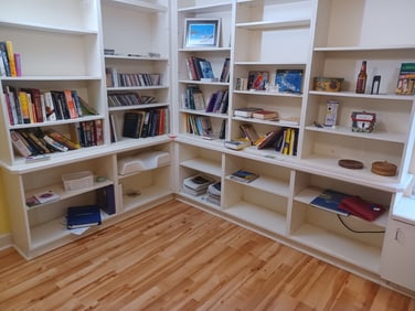 Entire Contents of the Bookshelves/ all seen on shelves