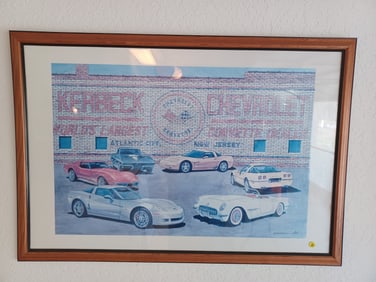 Vintage Corvette Framed Print