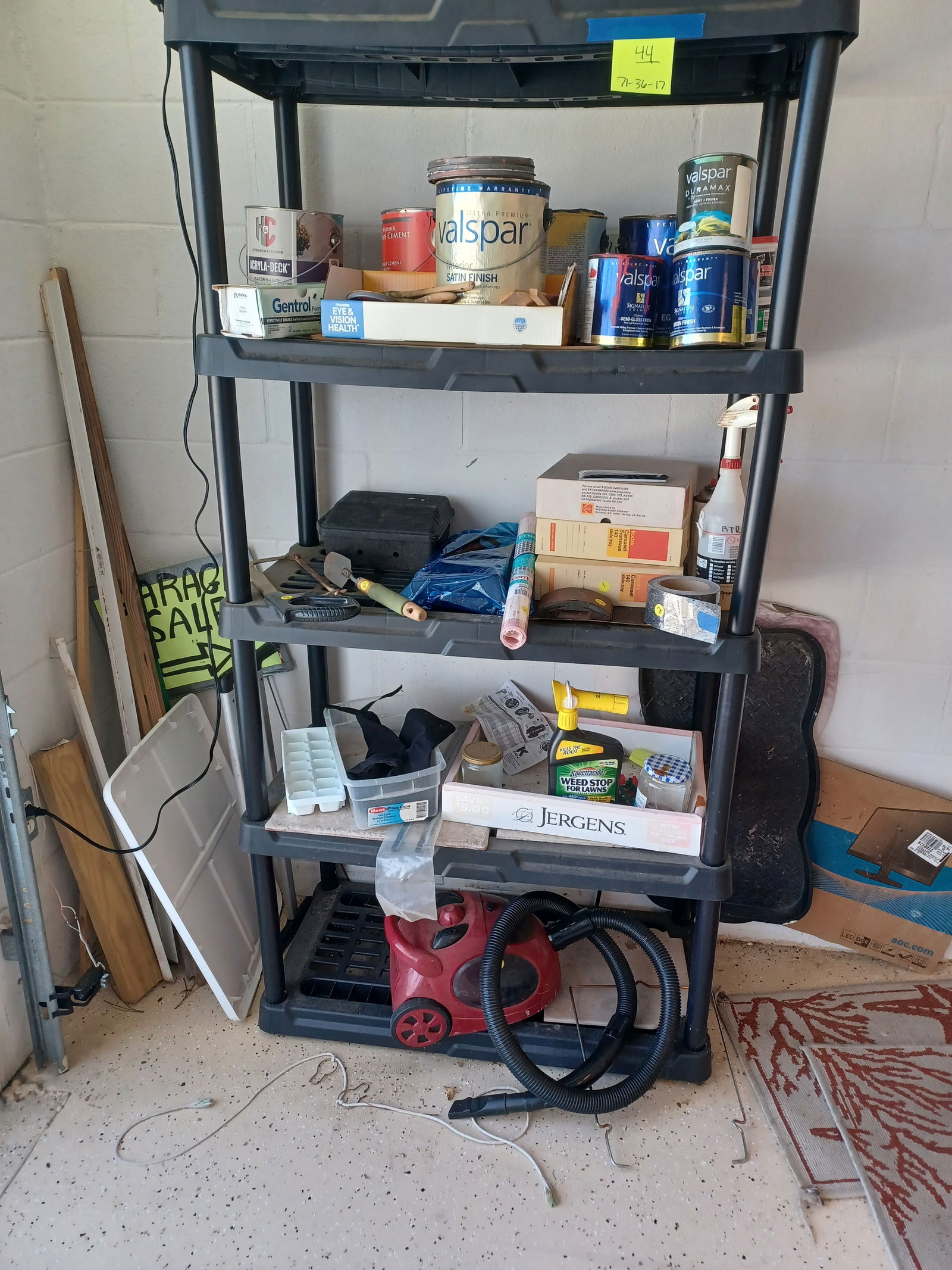 Black Shelf and contents all seen: Black Shelf and contents all seen