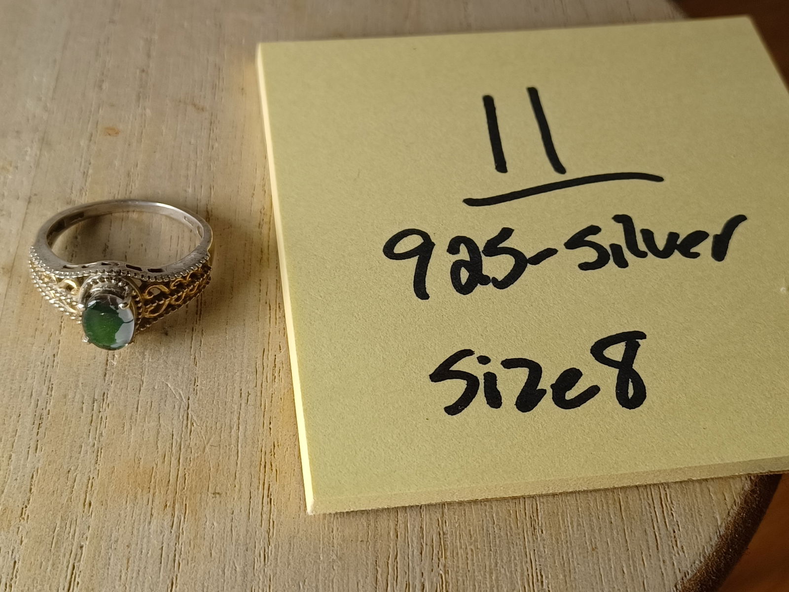 Vintage Sterling Ring Size 8 - 2