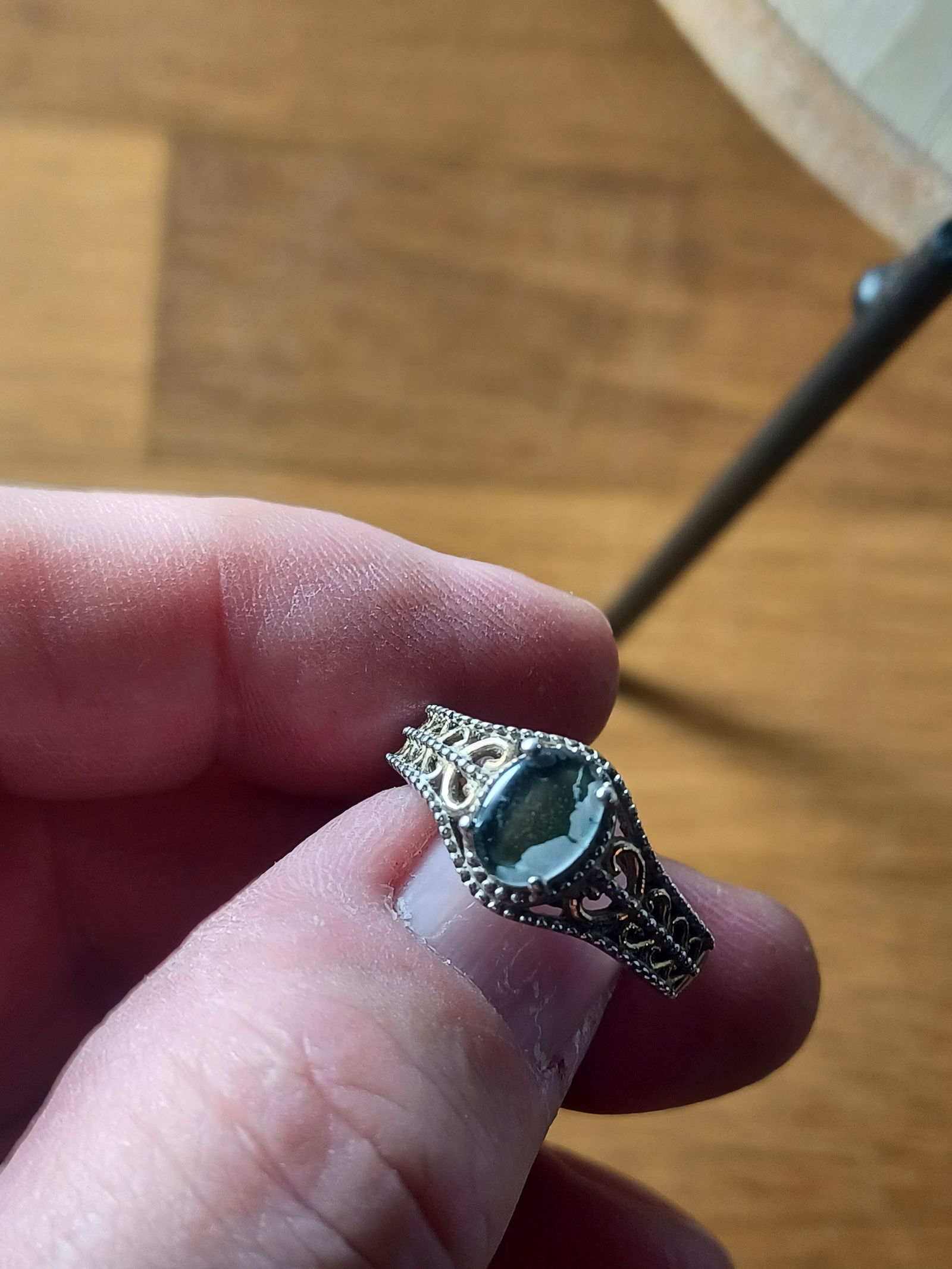 Vintage Sterling Ring Size 8 - 5