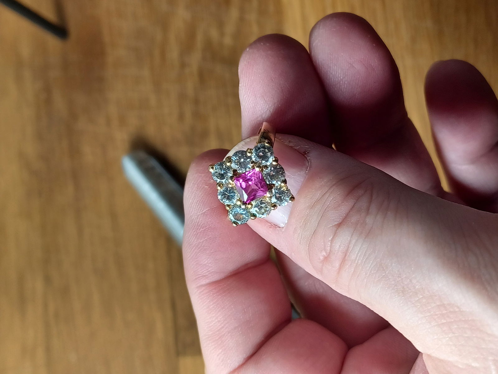 Vintage Sterling Ring Size 8 / With Swarovski Crystals - 3