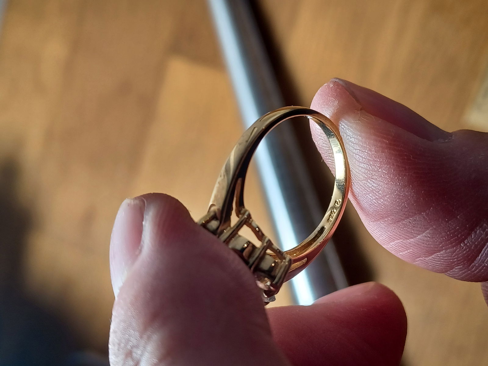 Vintage Sterling Ring Size 8 / With Swarovski Crystals - 4