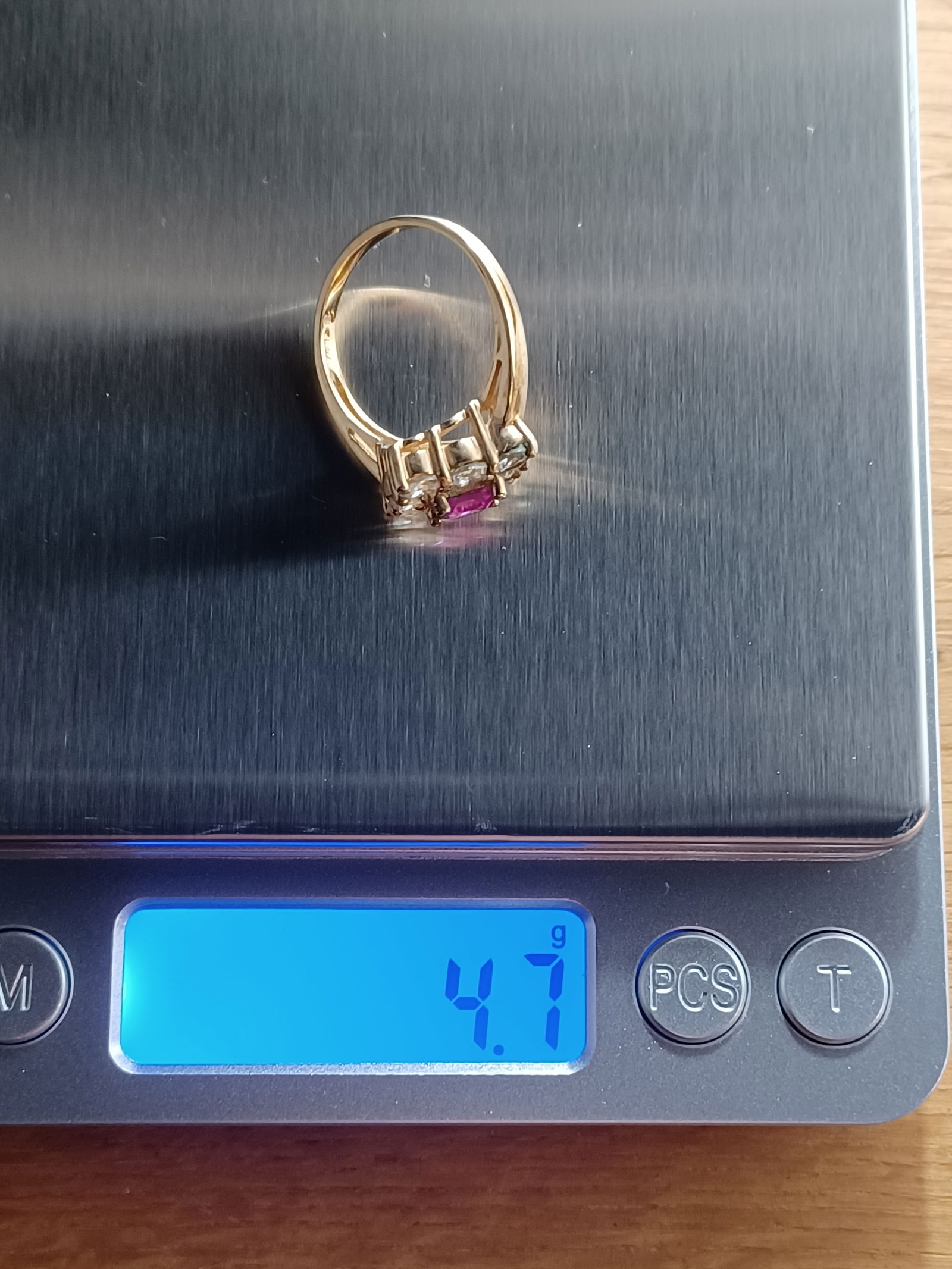 Vintage Sterling Ring Size 8 / With Swarovski Crystals - 5