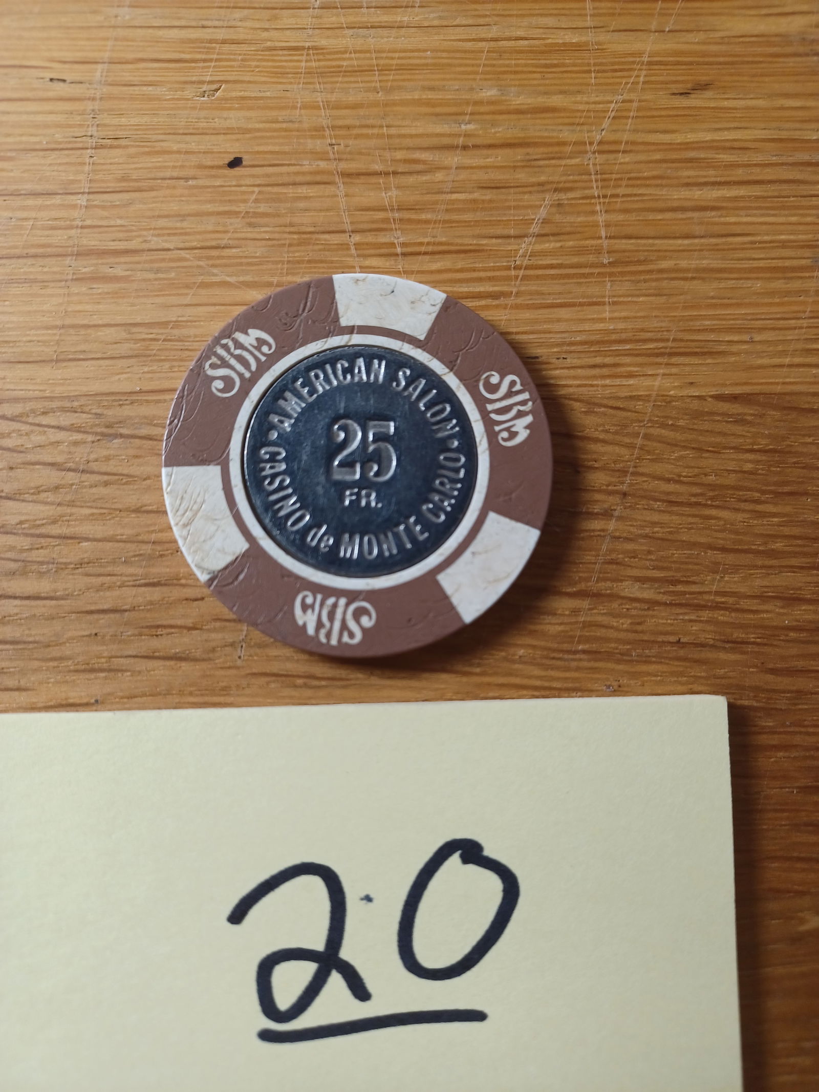Vintage American Saloon $25 Chip - 2