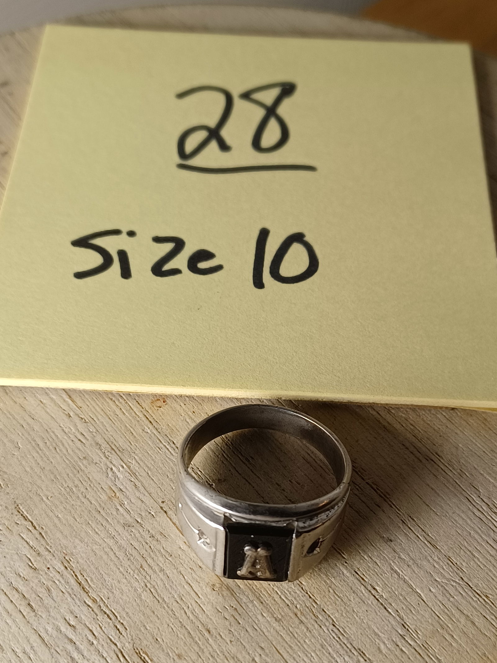 Monogram Ring A Size 10 - 2