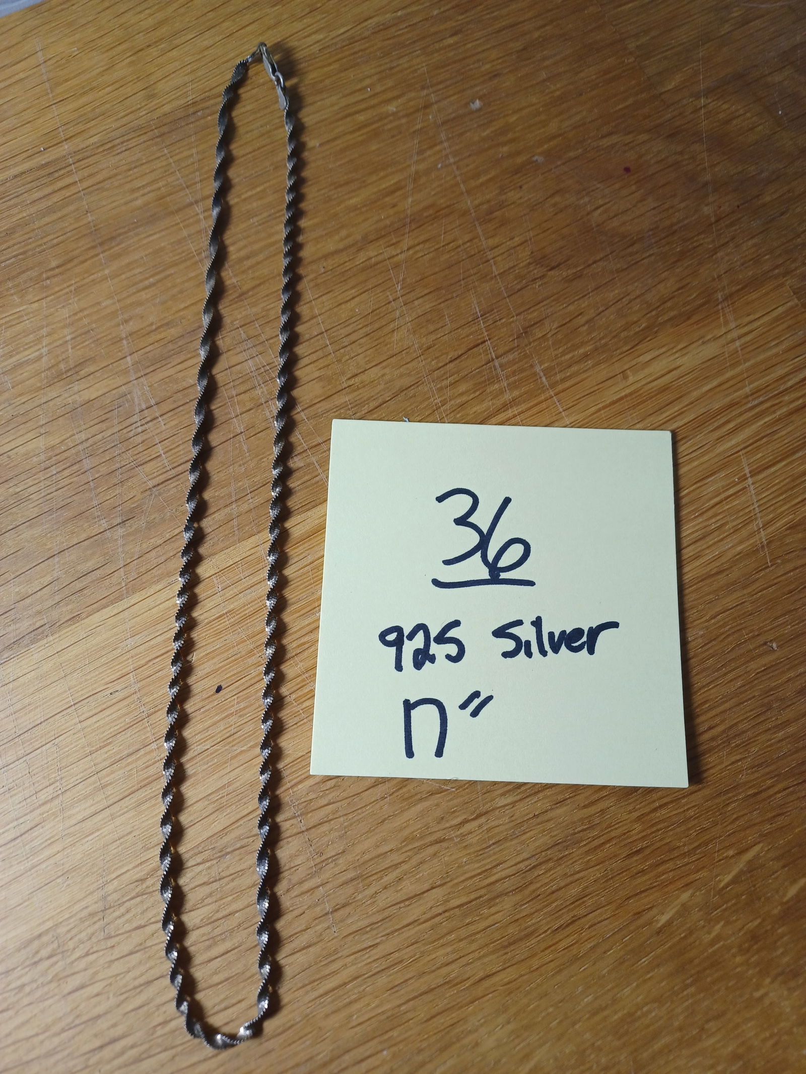 Sterling Rope Chain 17 inches - 2