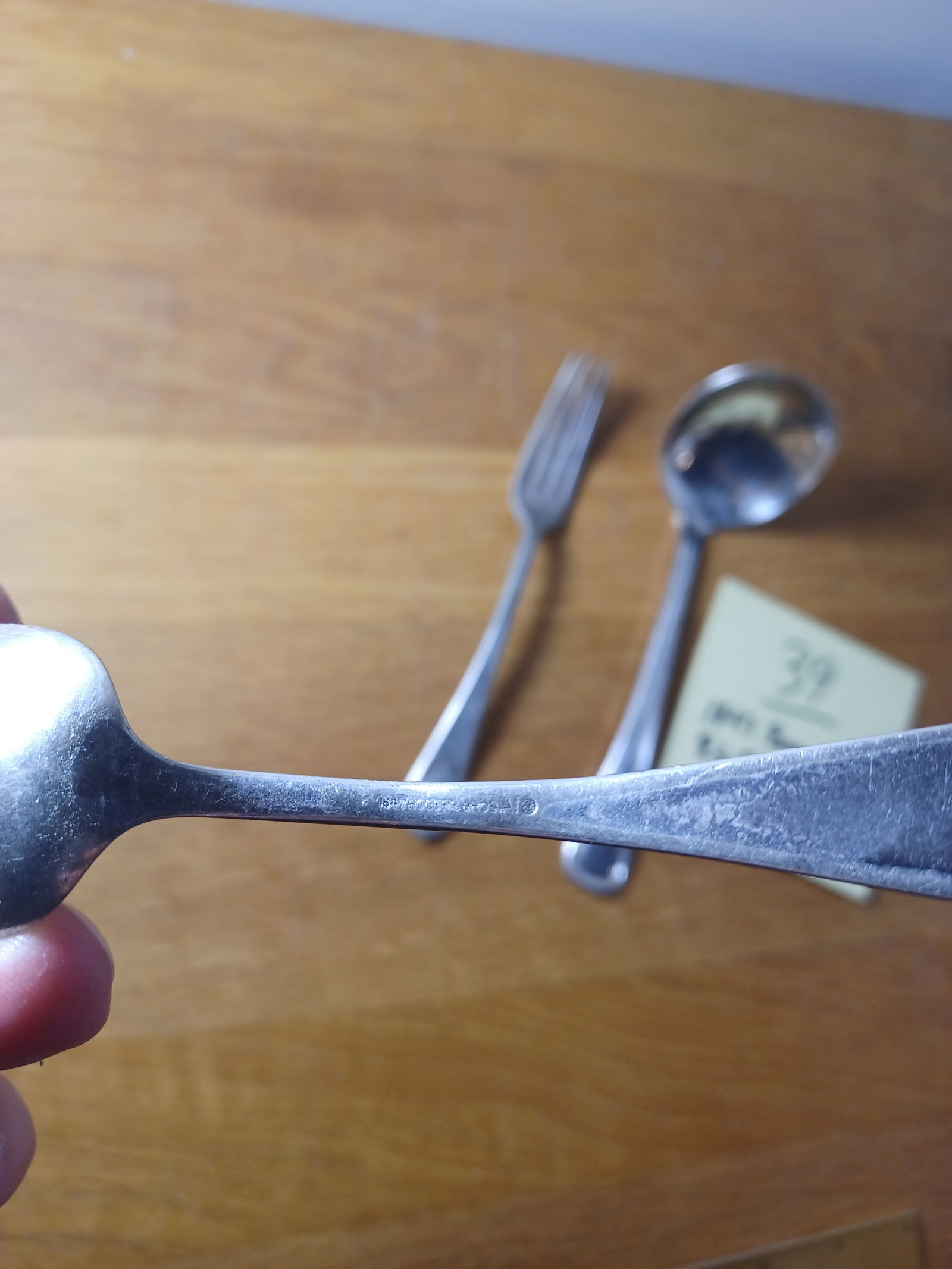 3 Vintage Silver Plated Utensils 1847 Rogers, R&B, WM Rogers Hotel - 3