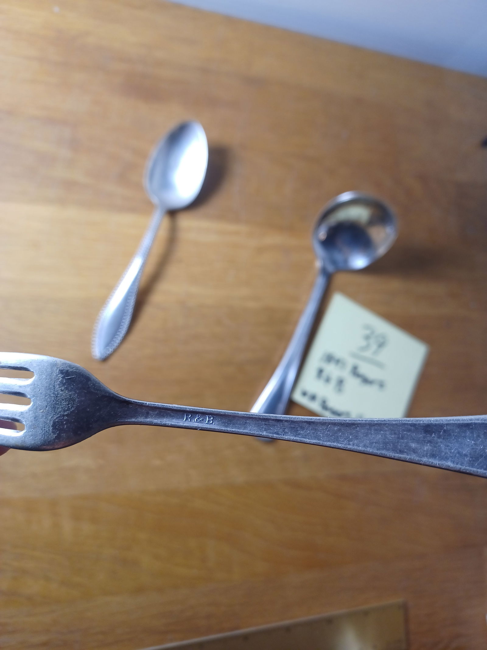 3 Vintage Silver Plated Utensils 1847 Rogers, R&B, WM Rogers Hotel - 4