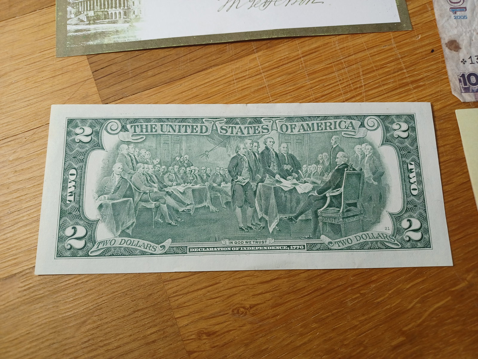 $2 Note and Phillipines Currency - 4