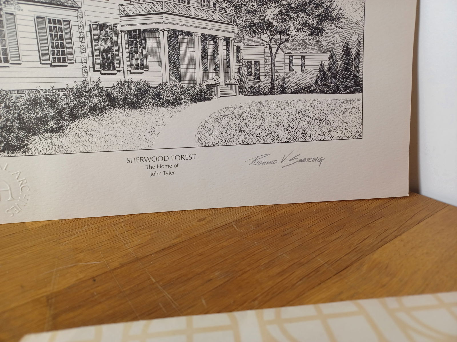 Vintage Print US Presidents Homes John Tyler / National Archives - 4