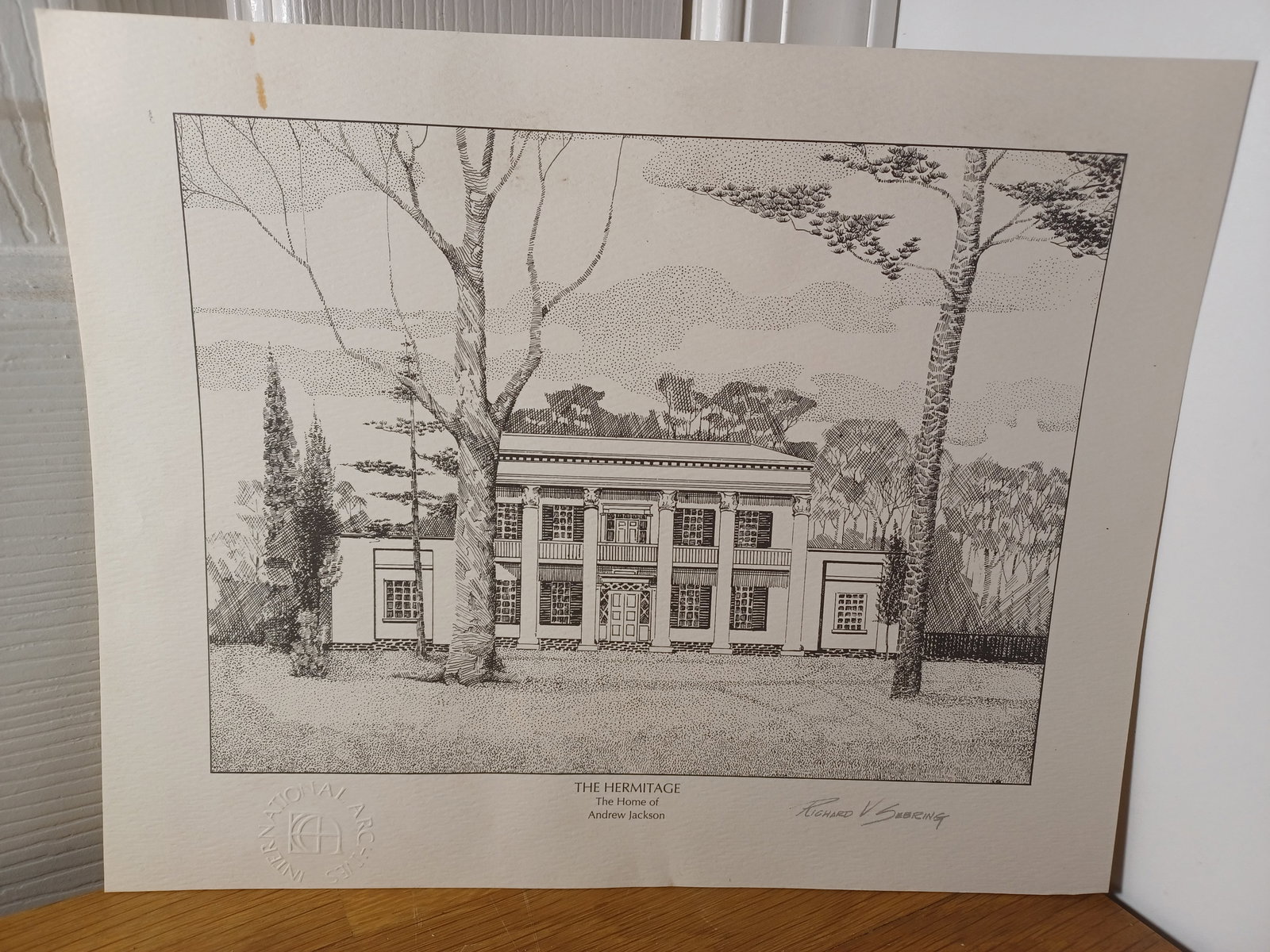 Vintage Print US Presidents Homes Andrew Jackson / National Archives: Vintage Print US Presidents Homes Andrew Jackson / National Archives