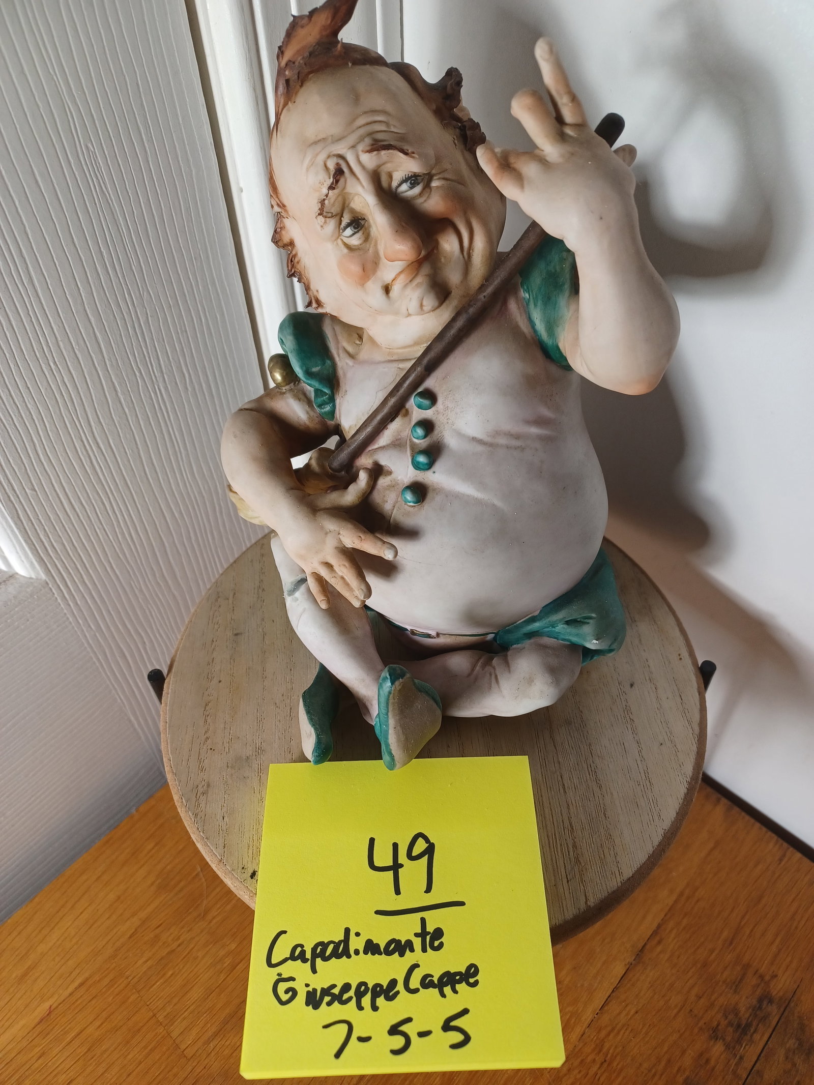 Vintage Capodimonte Giuseppe Cappe Figure / Condition Issue as seen - 2