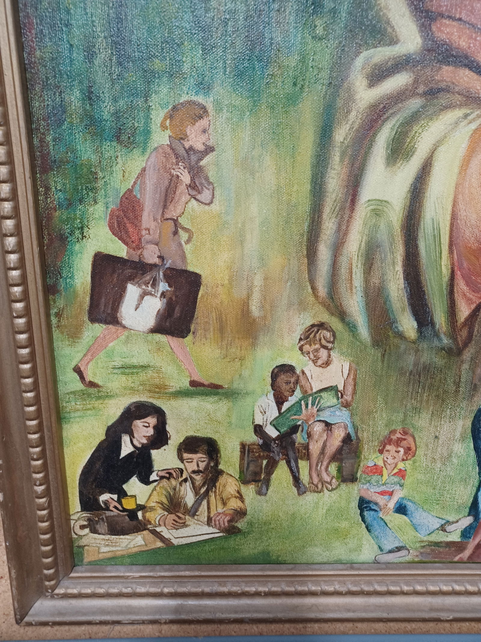 Vintage 1960s Oil on Canvas of Jesus Christ - 3