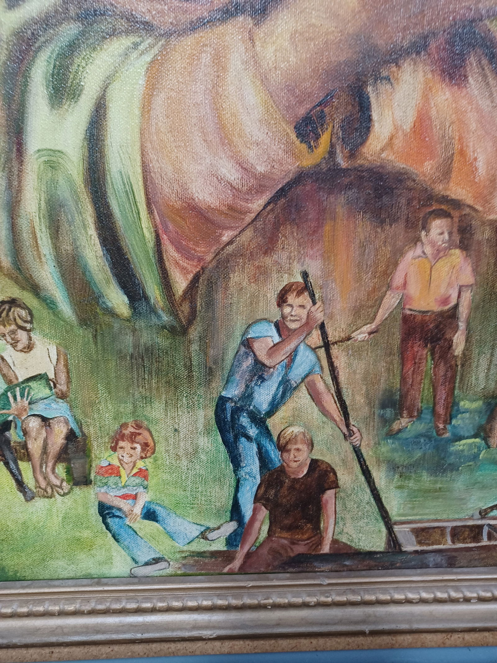 Vintage 1960s Oil on Canvas of Jesus Christ - 4