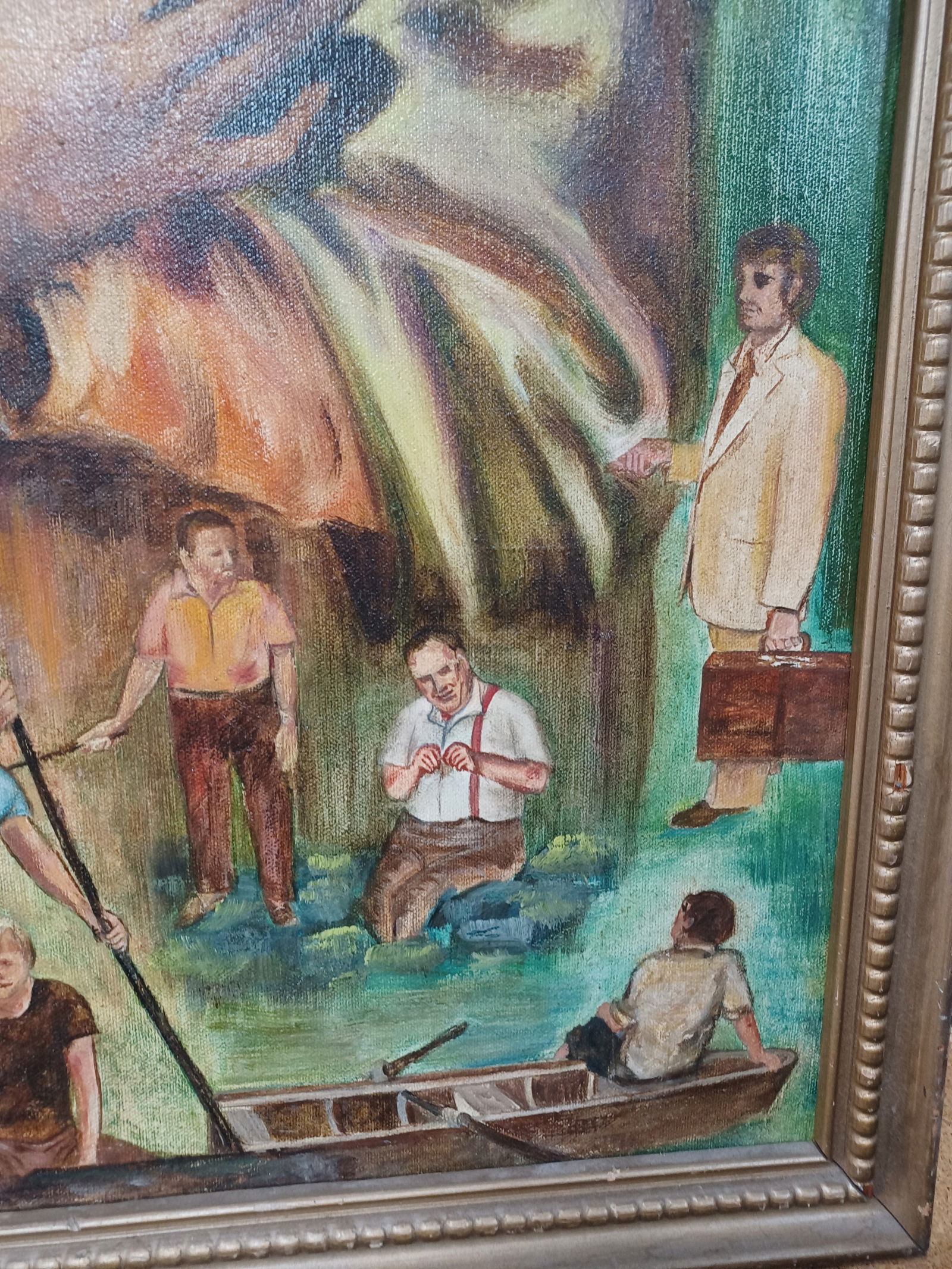 Vintage 1960s Oil on Canvas of Jesus Christ - 5