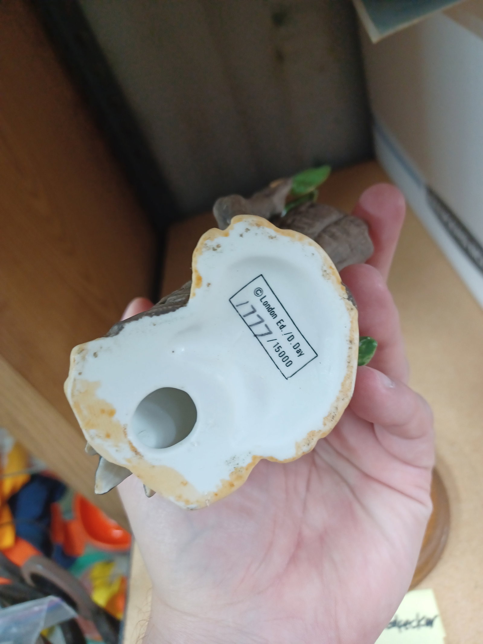 American Woodpecker Figurine on Wood base - 6