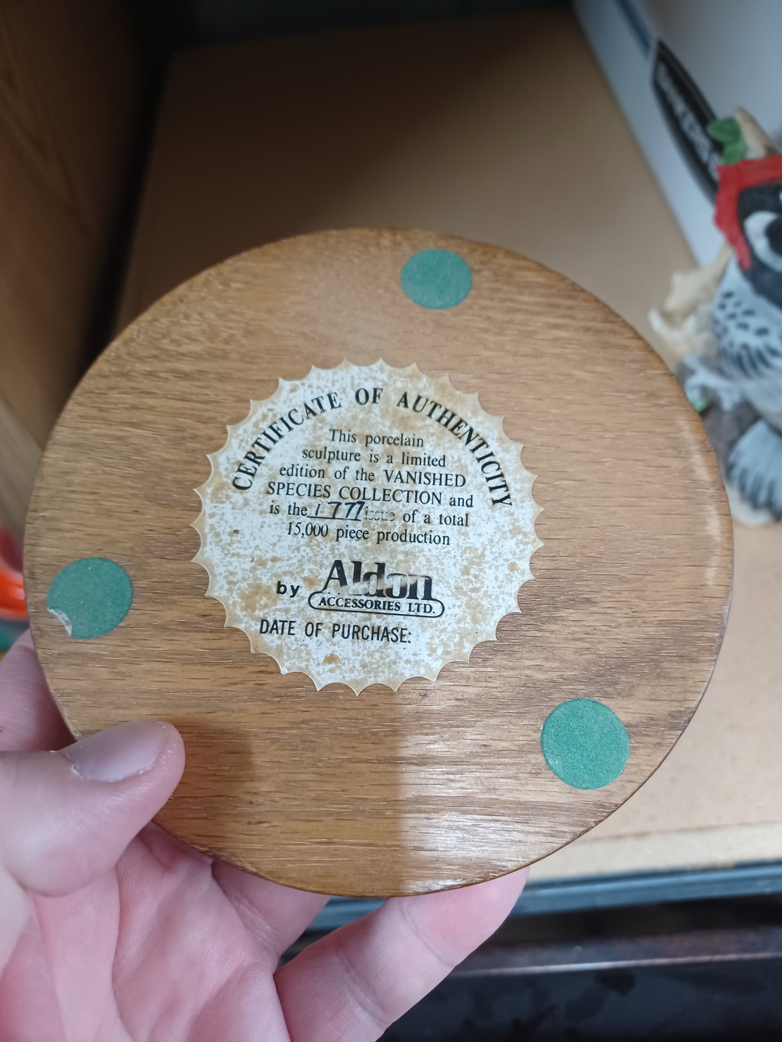 American Woodpecker Figurine on Wood base - 7