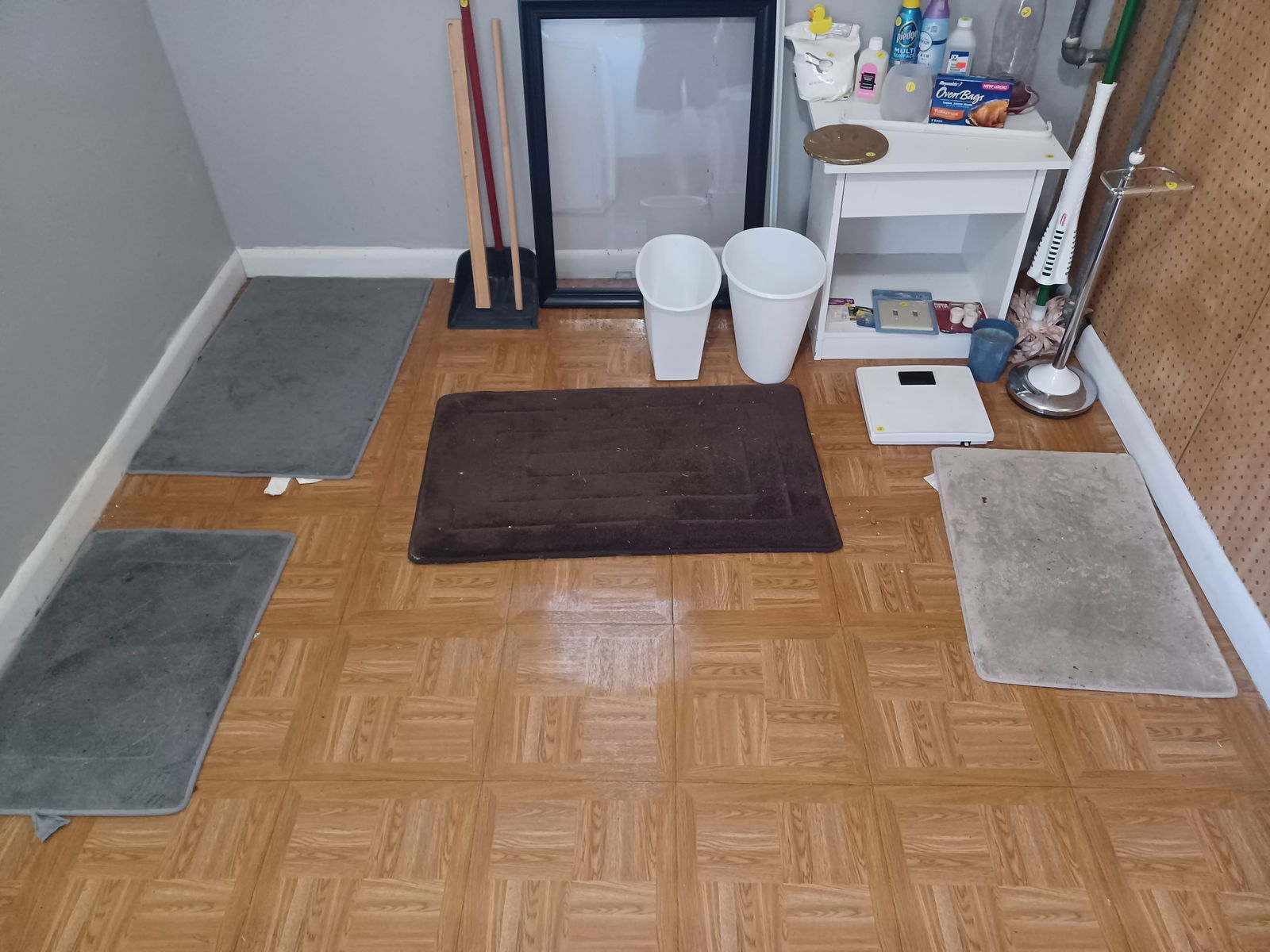 Large Utility Room Lot includes wall shelf & nightstand/ all pictured - 2